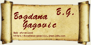 Bogdana Gagović vizit kartica